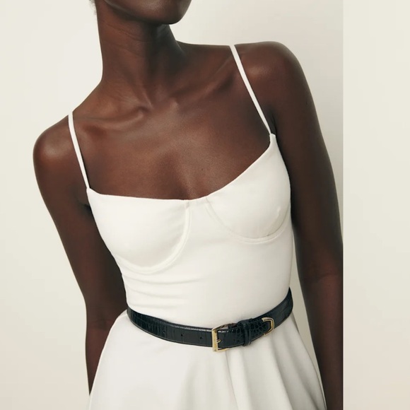 reformation serene knit dress Reformation Serena Knit Dress in White